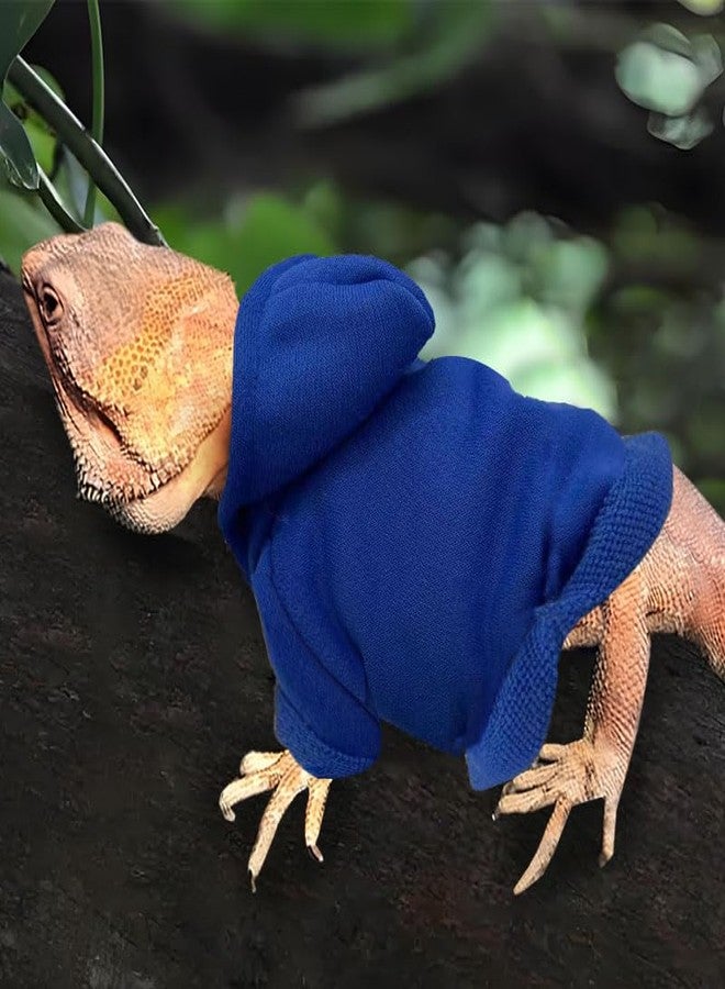 HOKABLE Lizard Clothes for Bearded Dragons Reptile Apparel Handmade Cotton Material Hoodies Gift for Lizard Small Animal Gecko Chameleon(Blue - Image 4